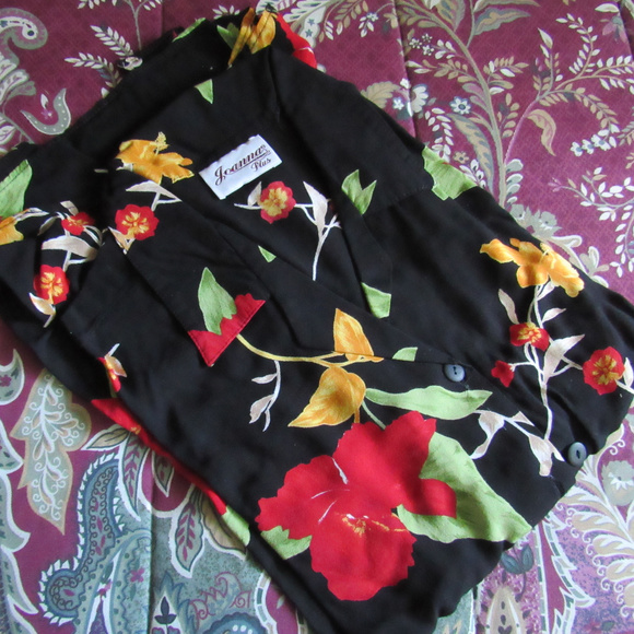 Joanna Plus Tropical print Top plus size - Picture 1 of 6